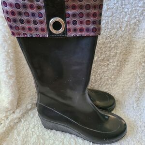 Sperry Top Sider‎ Wedge Pull-on Rubber Rain Boots sz 10